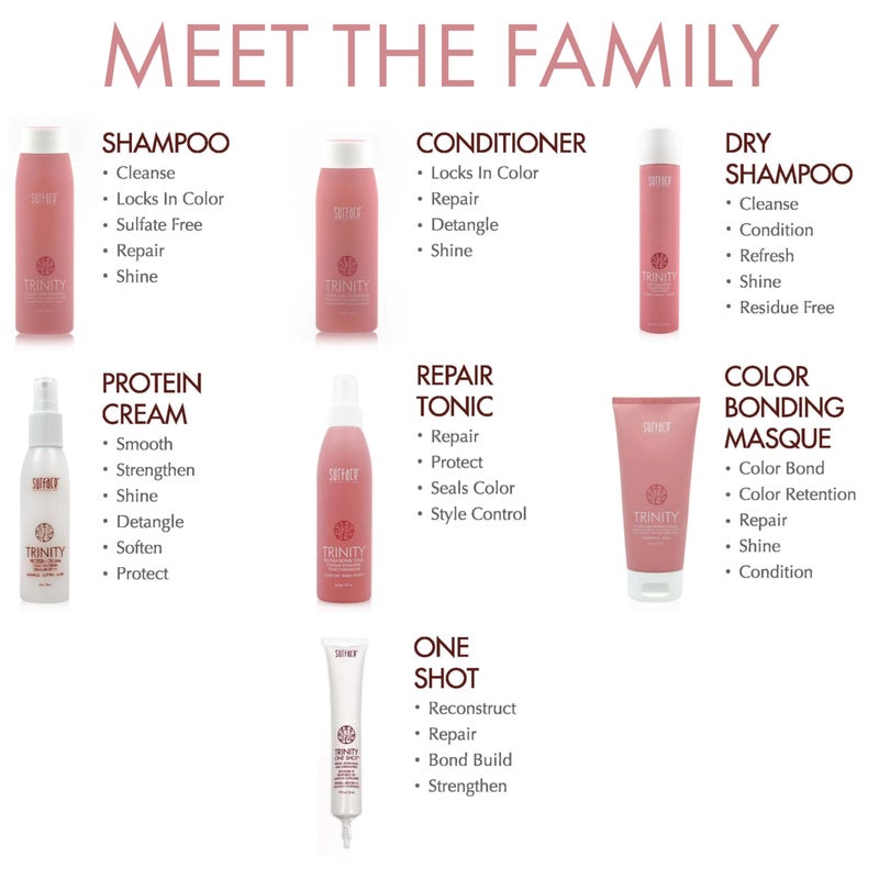 Surface Hair - Trinity Color Care Leave In Conditionerâ€“ Cleansing, Shine, and Volume for Color Treated Hair - 33.8 fl oz - Image 3